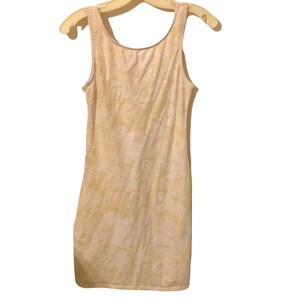 Mascara Tan and white dress Size Medium